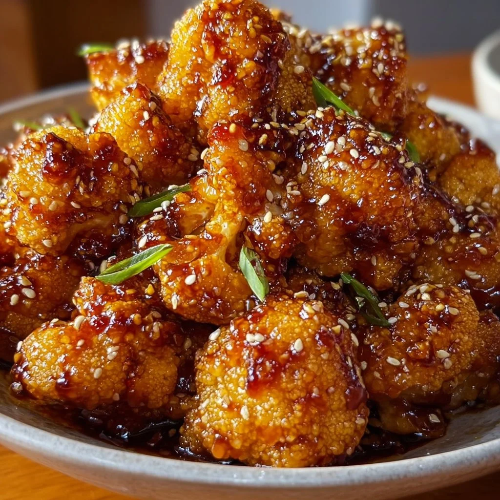 Amazing Sticky Honey Garlic Cauliflower