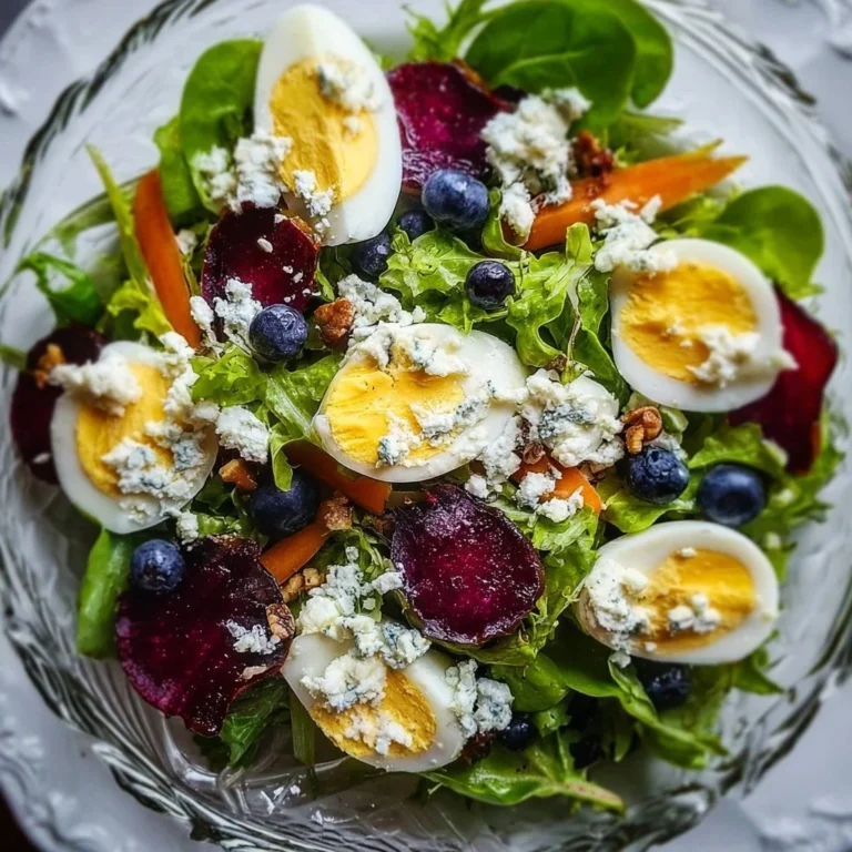 Colorful Easter Spring Salad with Goat Cheese and Fresh Ingredients