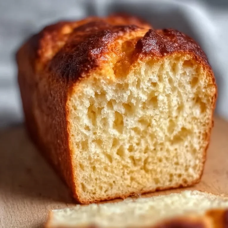 Freshly made zero carb yogurt bread on a cutting board