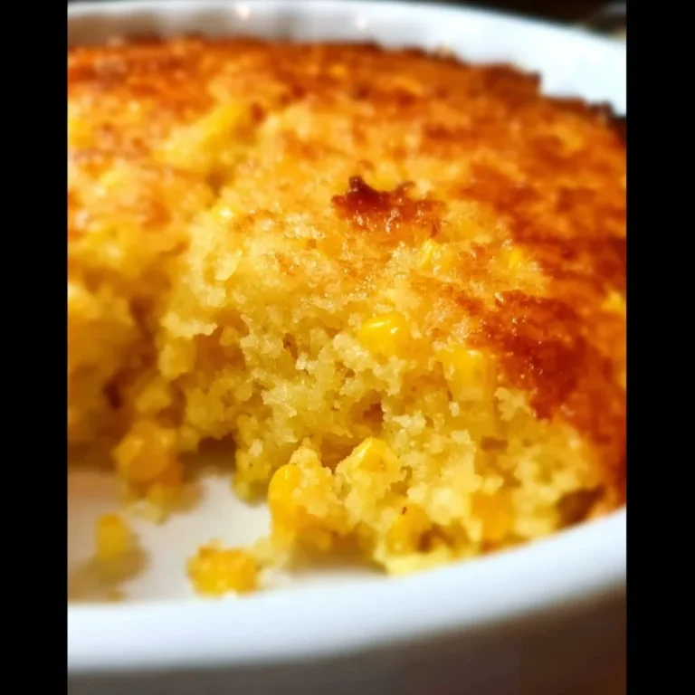 Baked Easter Corn Casserole served in a dish, ready for the holiday meal.