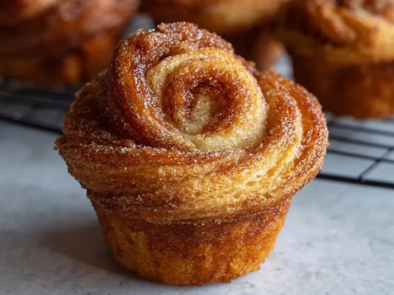 Delicious homemade gluten free cruffins ready to be enjoyed.