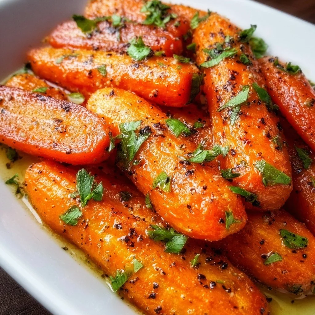 Delicious easy ranch roasted carrots on a baking tray.