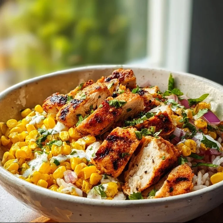 Easy Street Corn Chicken Bowl with fresh ingredients and vibrant colors