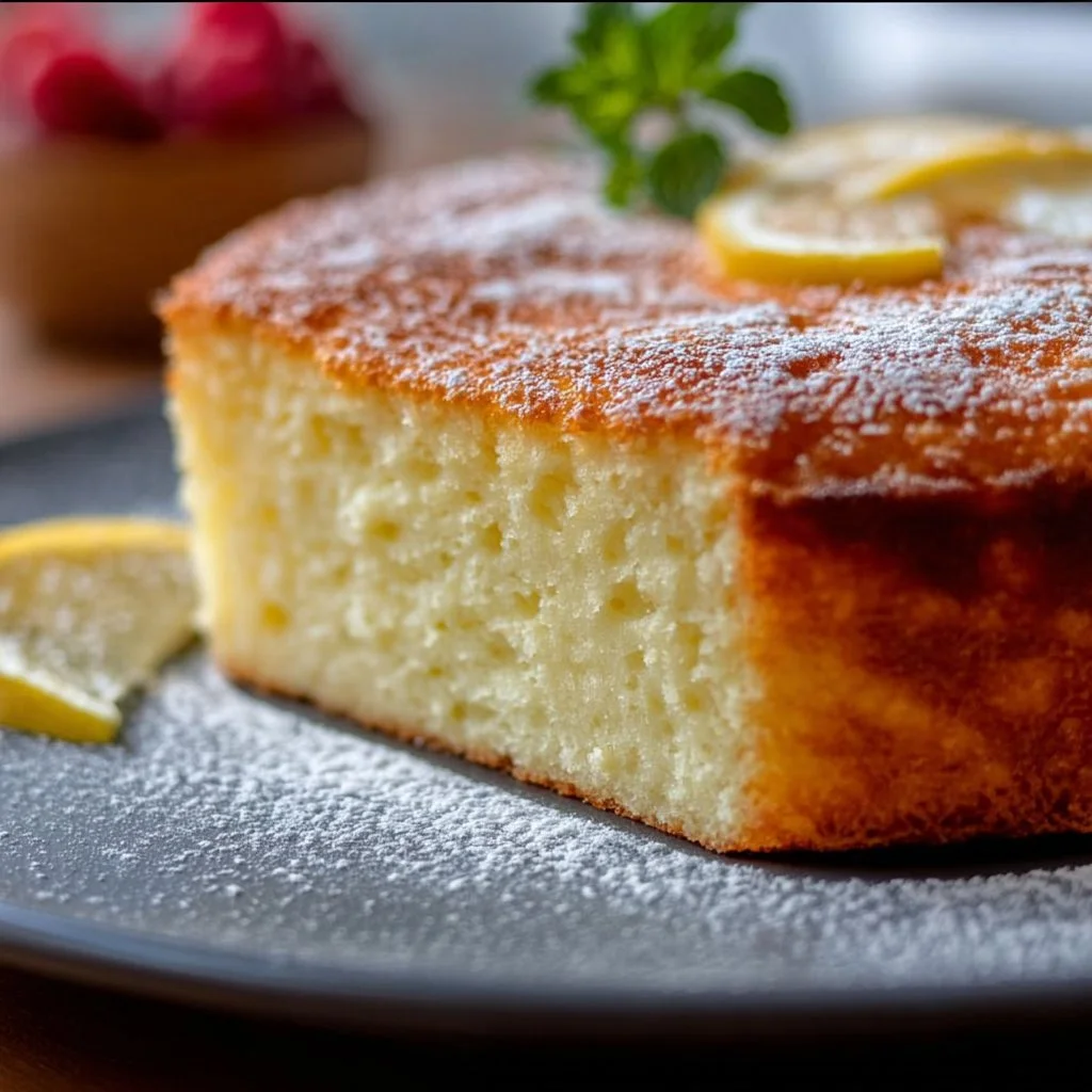 Delicious Flourless Limoncello Ricotta Cake topped with lemon zest