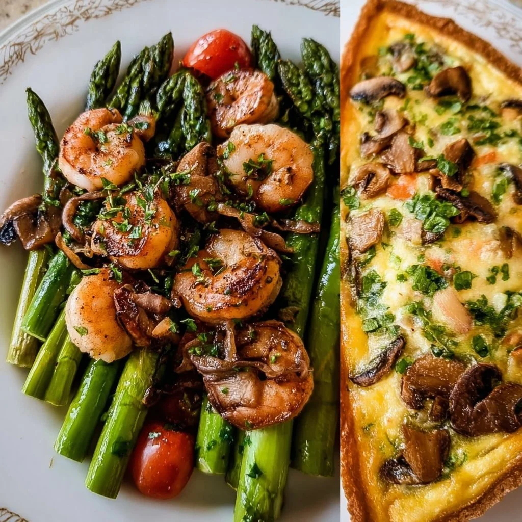 Fresh and healthy spring dinner featuring seasonal ingredients and vibrant dishes.