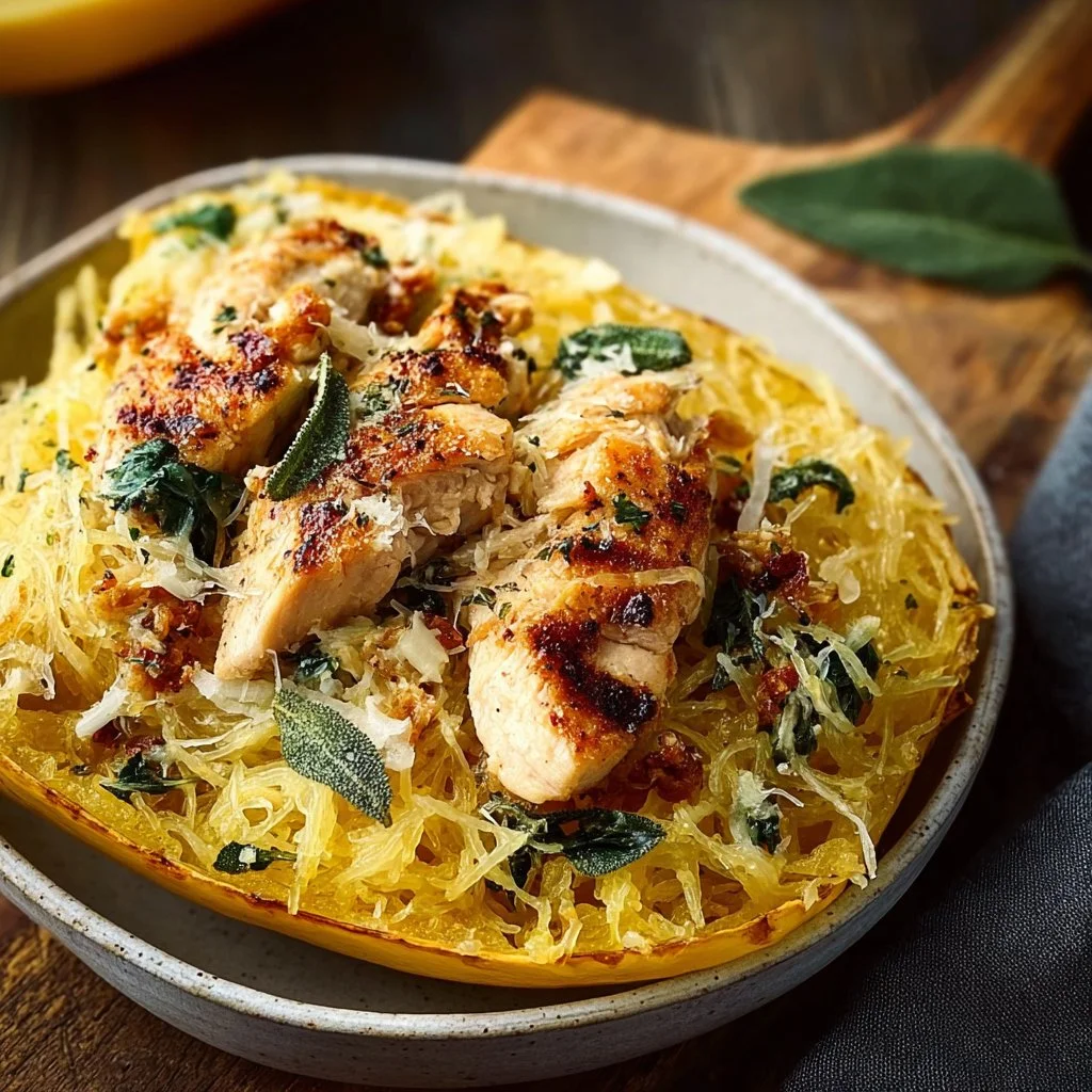 Garlic Chicken Spaghetti Squash