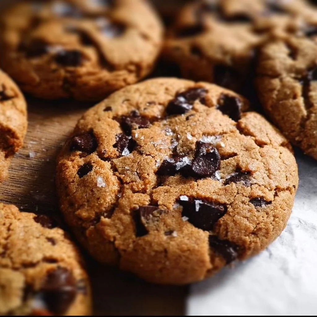 Delicious gluten-free chocolate chip cookies on a cooling rack