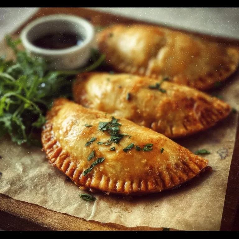 Delicious gluten free empanadas served on a plate with dipping sauce.