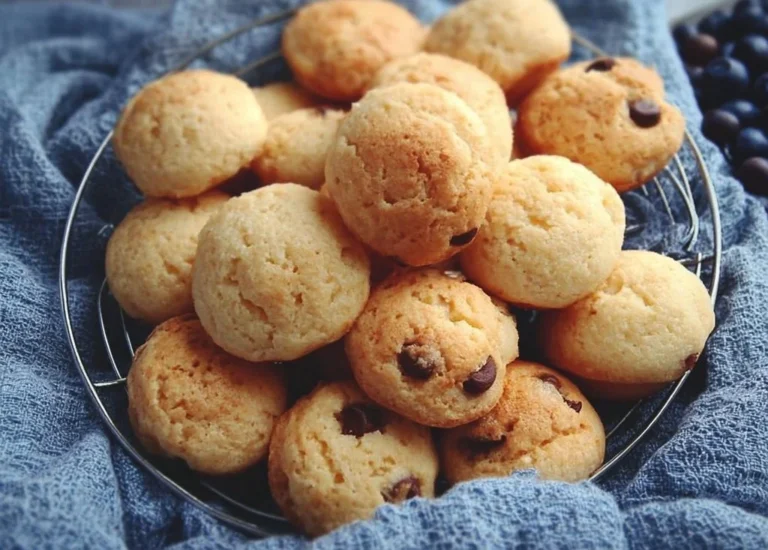 Delicious gluten-free pancake bites served on a plate with syrup.