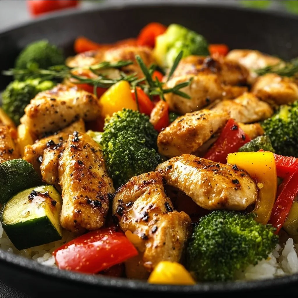 Healthy Chicken and Vegetables Skillet