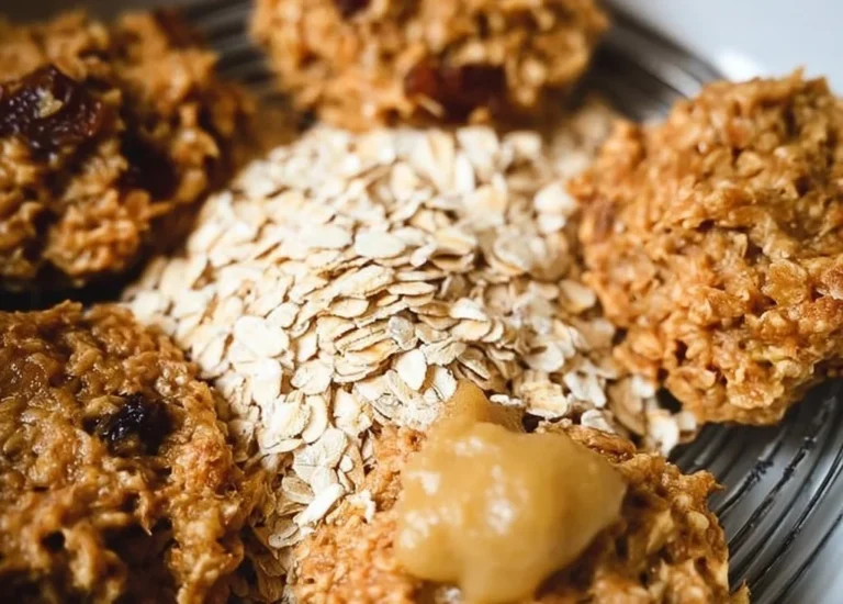 Healthy oatmeal toddler breakfast cookies fresh from the oven