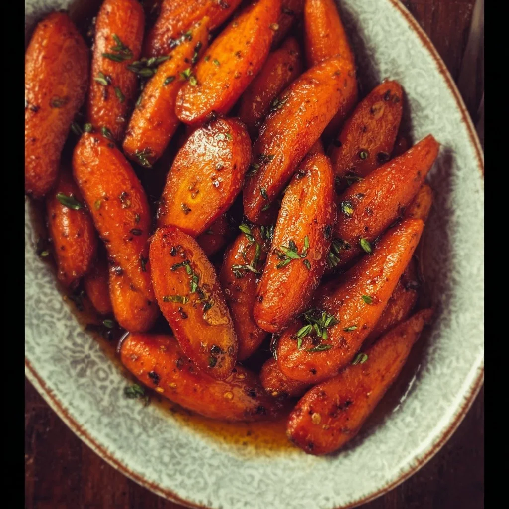 Honey glazed carrots served as a delicious side dish on a plate