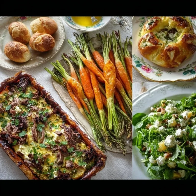 Deliciously seasoned Easter Roast Chicken on a festive table with side dishes.