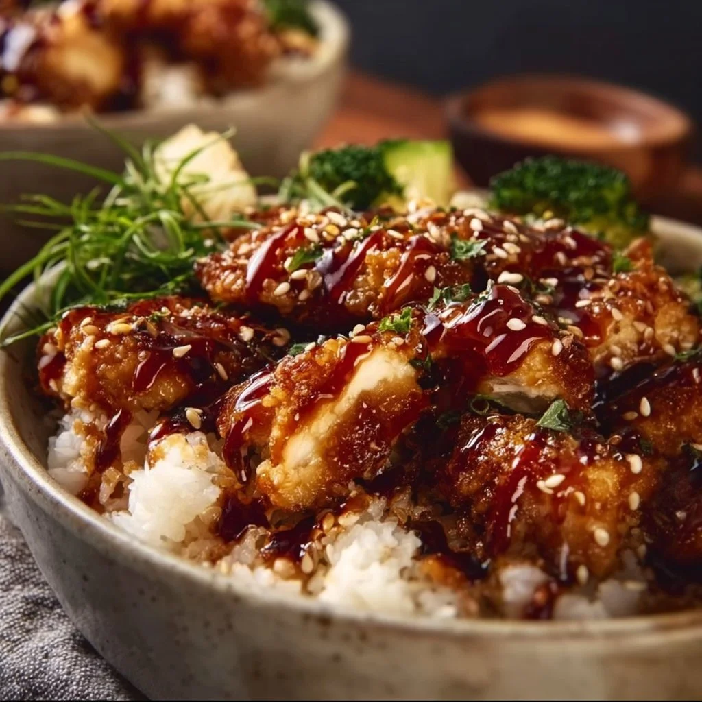 Sticky Chicken Bowls