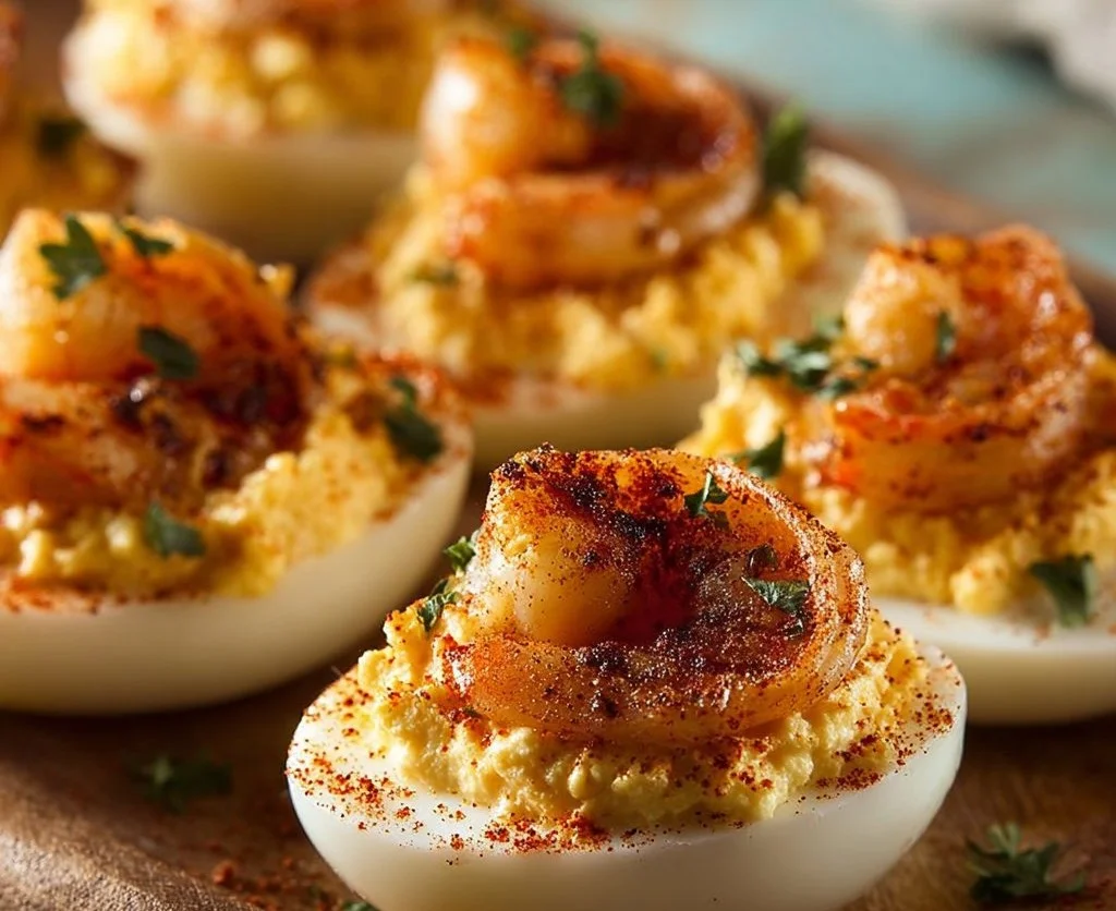 Cajun Shrimp Deviled Eggs