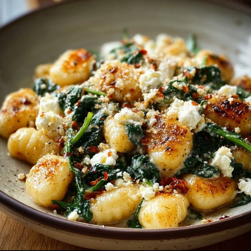 Creamy Gnocchi with Spinach and Feta