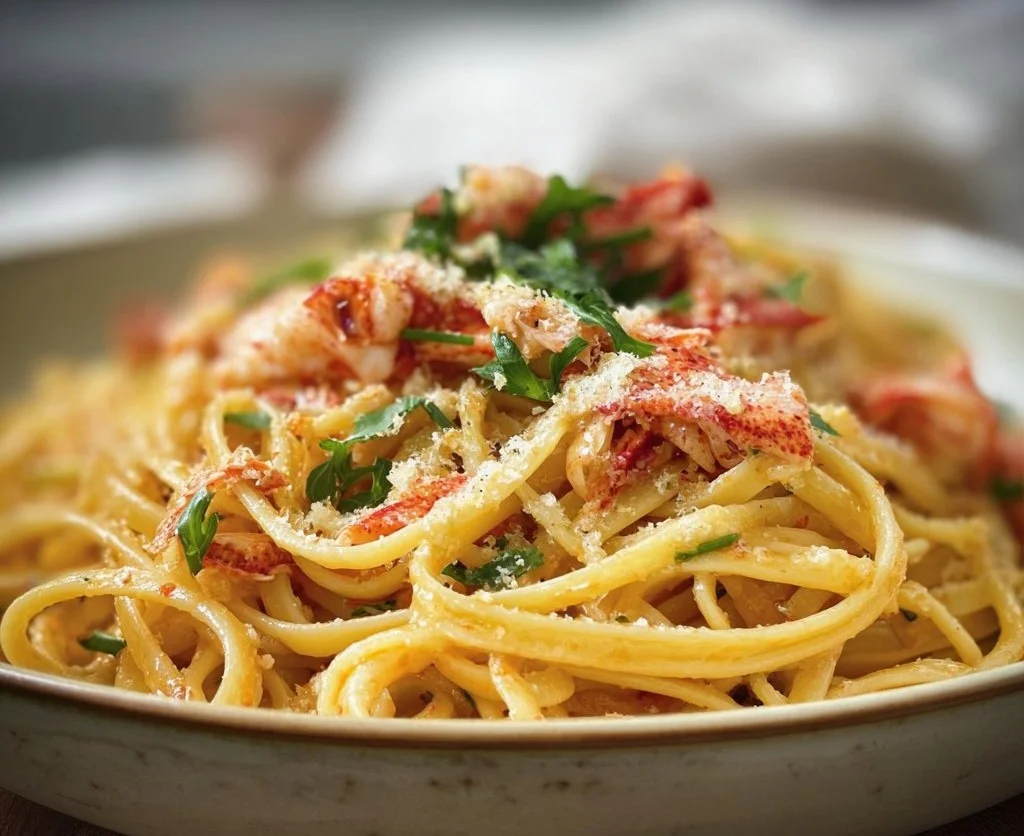Creamy Lobster Linguine