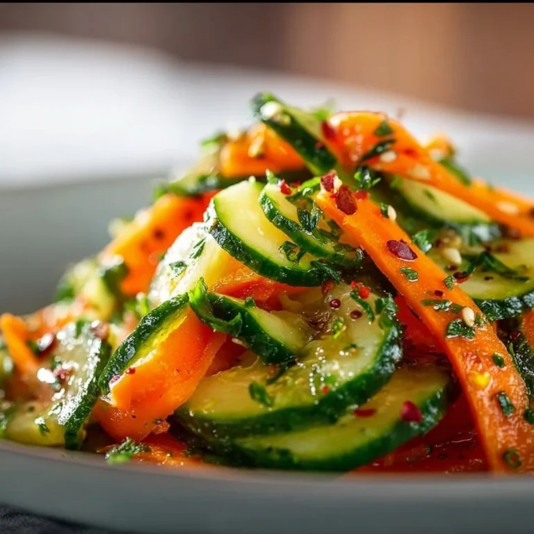 Fresh Cucumber Carrot Salad with vibrant vegetables in a bowl