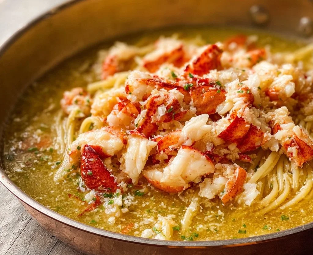 Easy Lobster Scampi with Linguine
