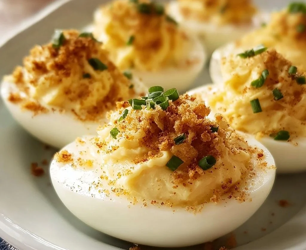 French Onion Deviled Eggs