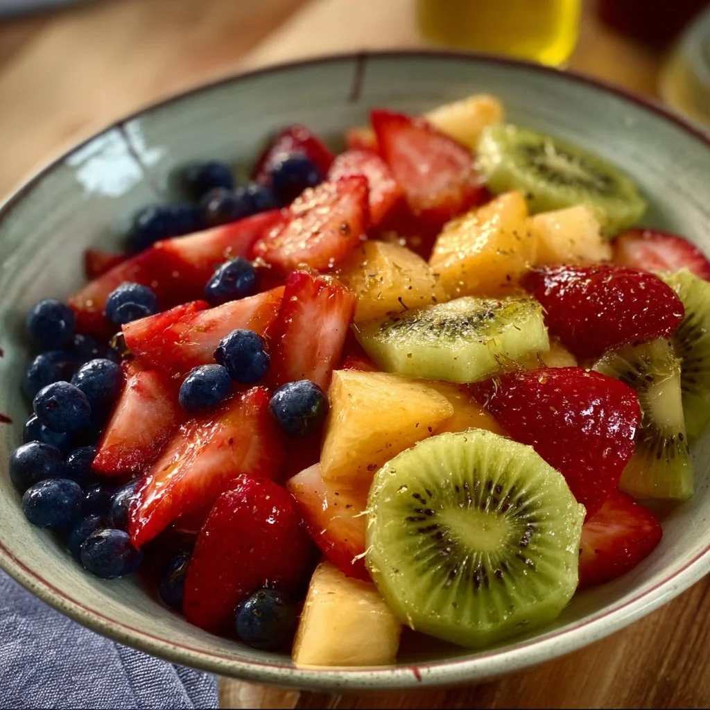 Fruit Salad with Honey Lime Dressing