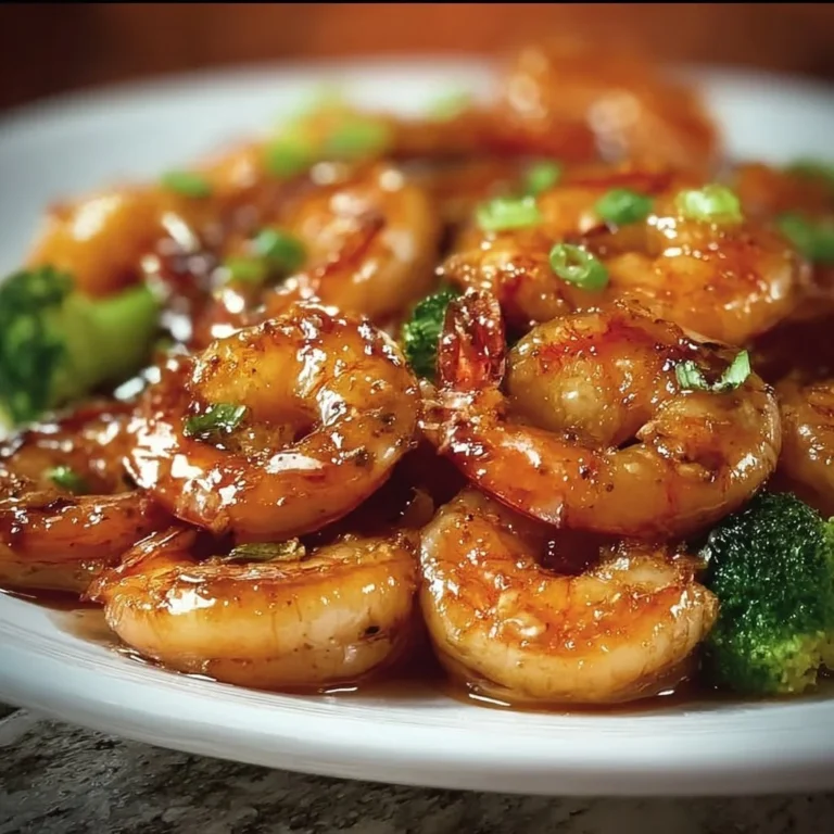 High-protein honey garlic shrimp dish served on a plate