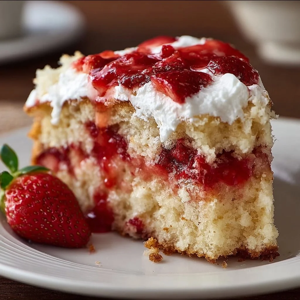 Moist Strawberry Shortcake Cake