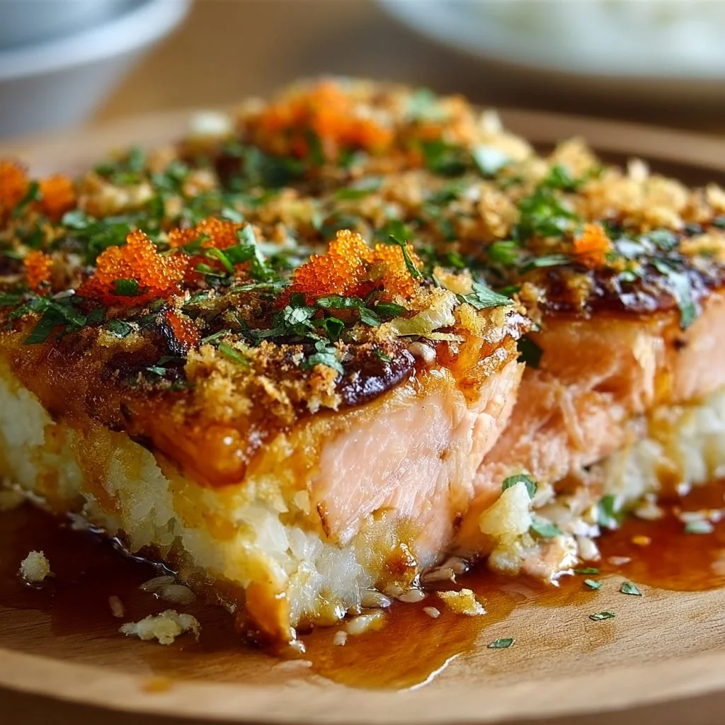 Spicy Salmon Sushi Bake