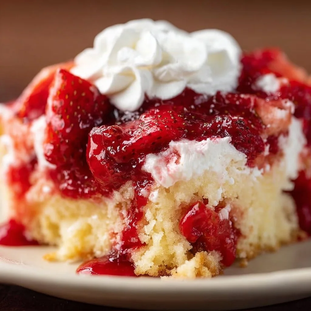 Strawberry Shortcake Poke Cake