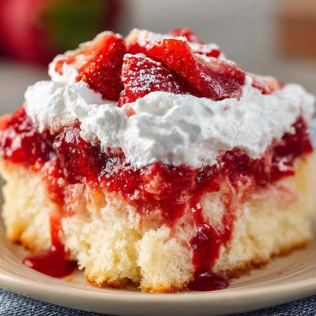 Strawberry Shortcake Poke Cake