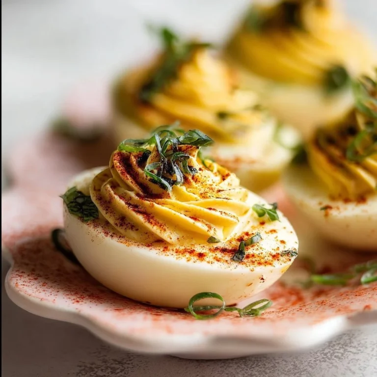 Turkish Deviled Eggs recipe served on a platter