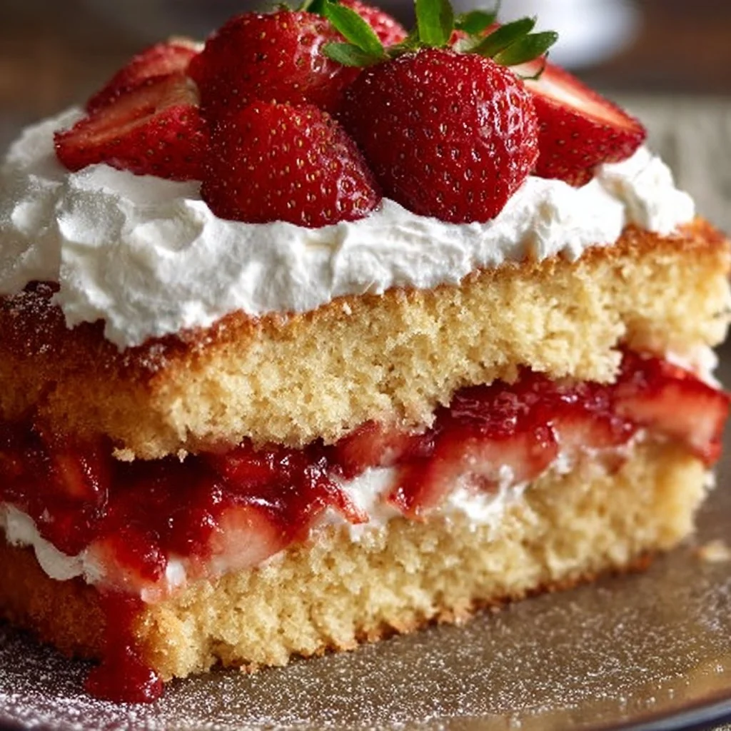 Unforgettable Strawberry Shortcake Cake