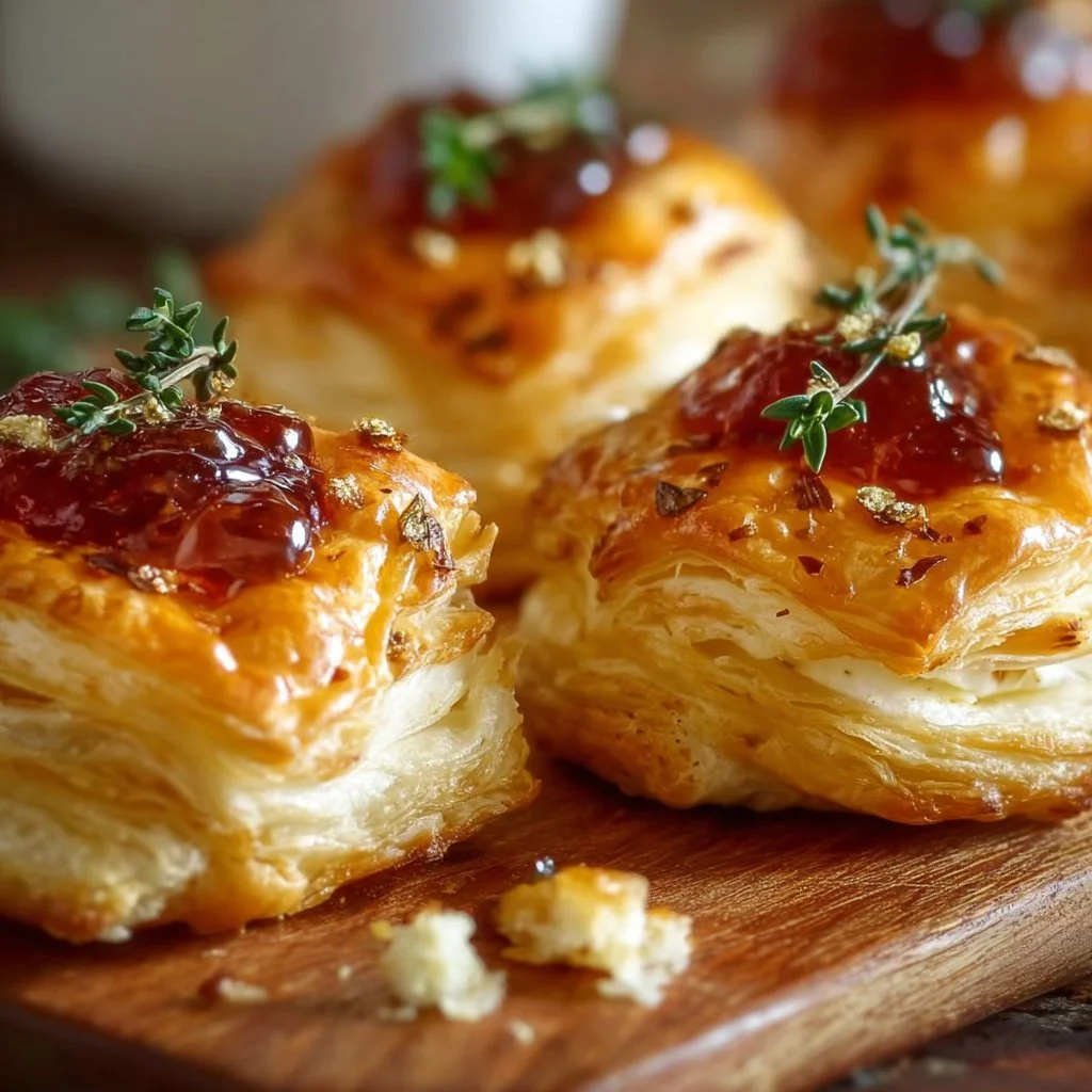 Blätterteighäppchen mit Camembert
