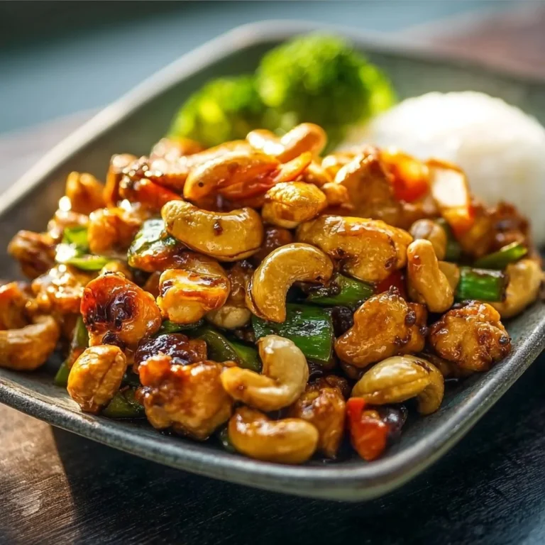 Cremige Cashew-Gerichte in appetitlicher Präsentation auf einem Teller