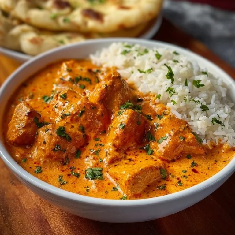 Leckeres Butterhühnchen mit saftiger Sauce und Gewürzen