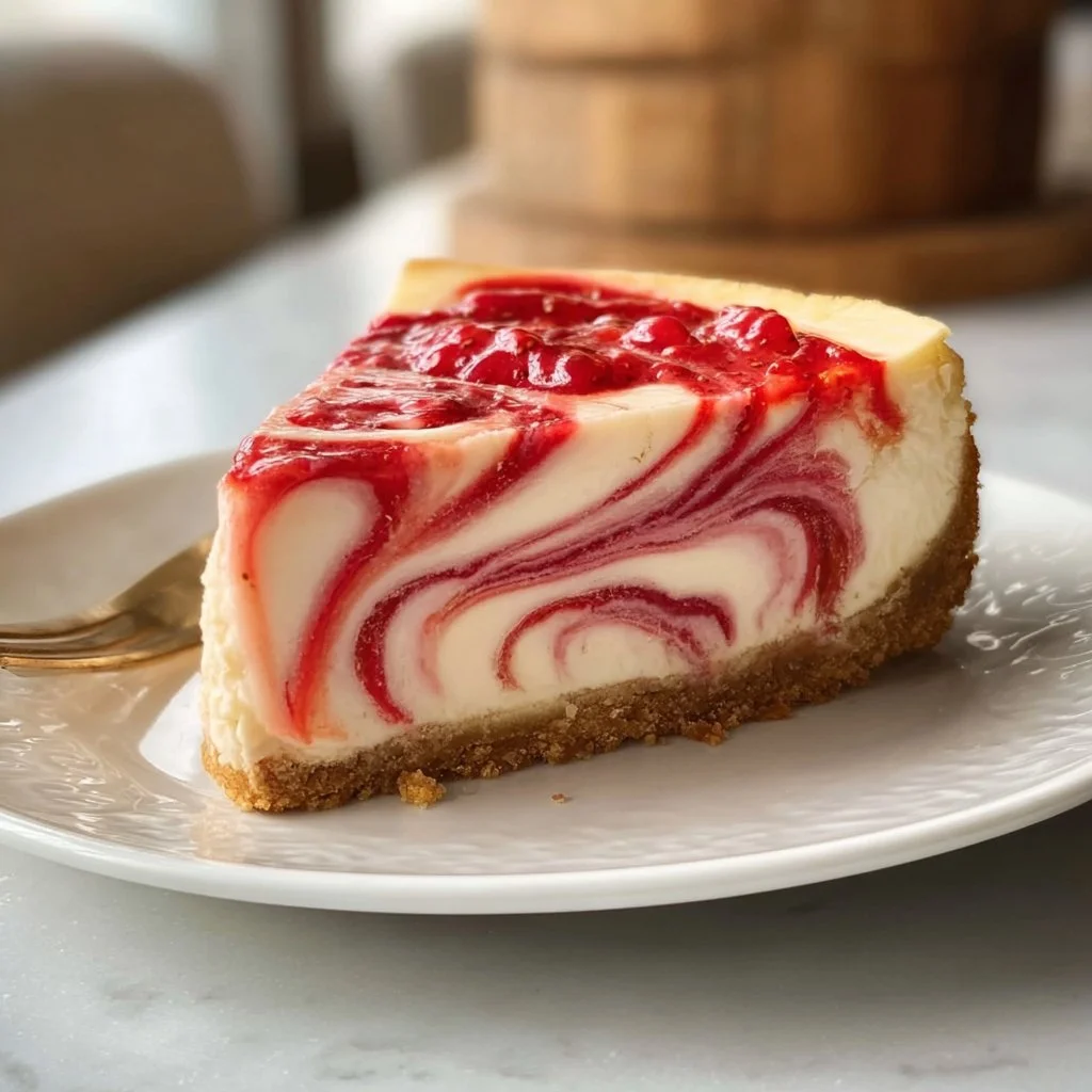 Erdbeerwirbel Käsekuchen