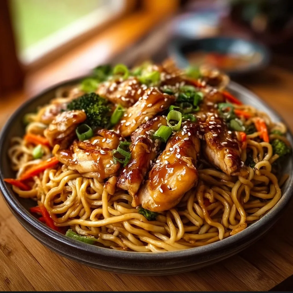 Hähnchen-Teriyaki-Nudeln – Ein schnelles und leckeres Gericht