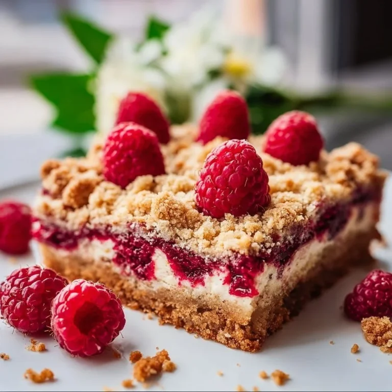 Himbeer-Streusel-Kuchen vom Blech mit frischen Himbeeren und knusprigem Streusel
