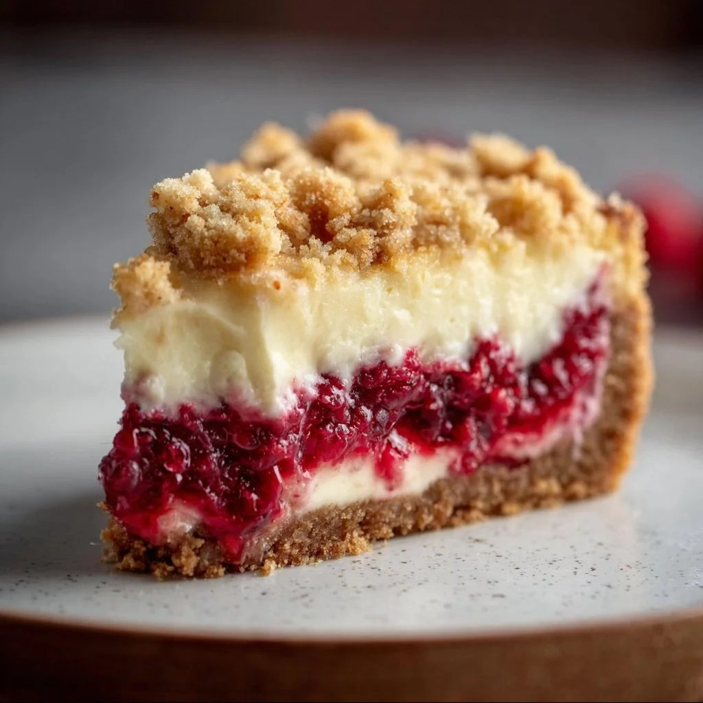 Himbeer-Streuselkuchen mit Joghurt-Cheesecake