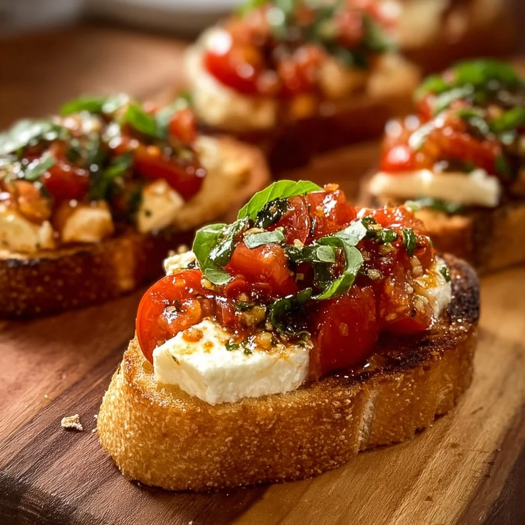 Italienische Bruschetta mit Mozzarella