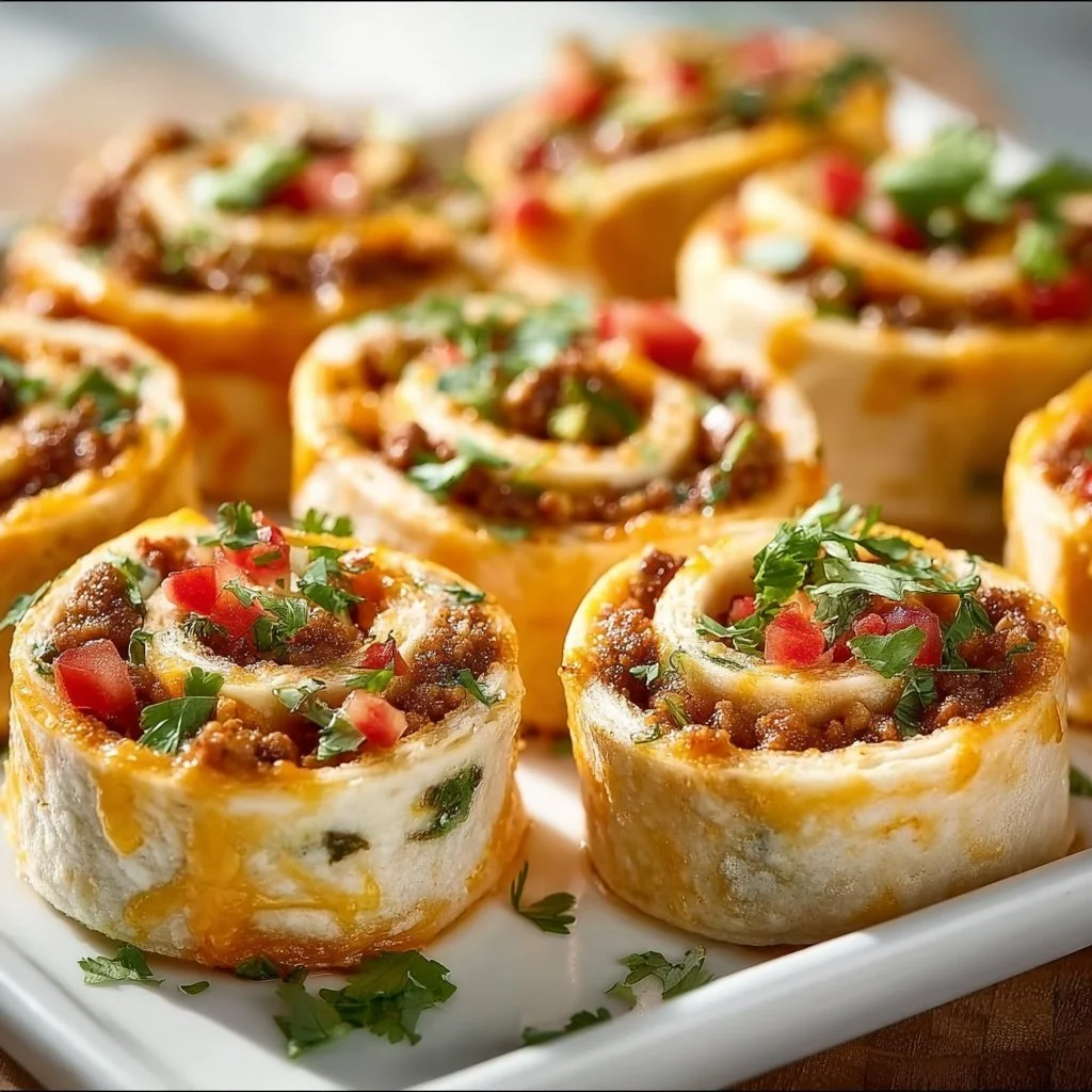 Leckere Taco-Pinwheels - Ideal f&uuml;r jede Party & Vorspeise!