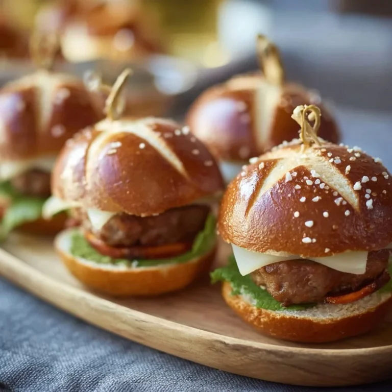 Mini Lye Burger mit Leberkäse auf einem Teller serviert