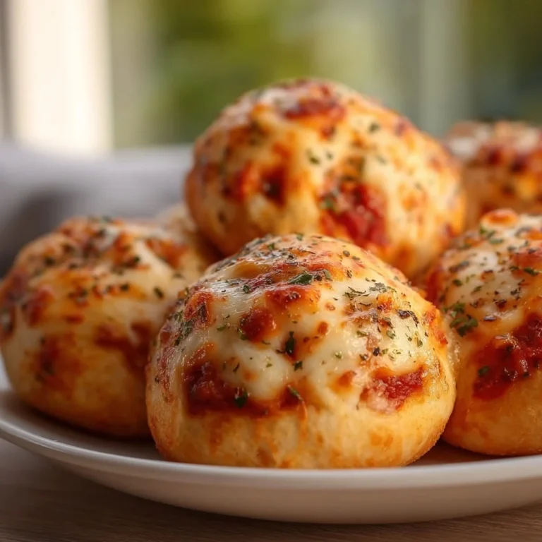 Leckere Pizza Bomben aus frisch gebackenem Teig und herzhaftem Füllungen