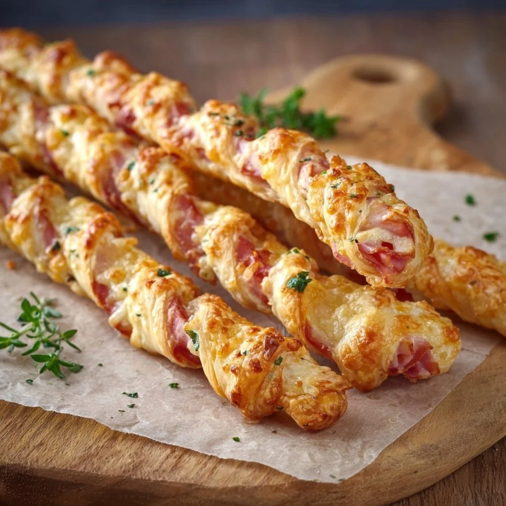 Super leckere Blätterteigstangen mit Schinken und Käse - Kochen mit uns im Jahr 2026 | Rezepte, herzhafte Fingerfood-Rezepte, Fingerfood-Rezepte