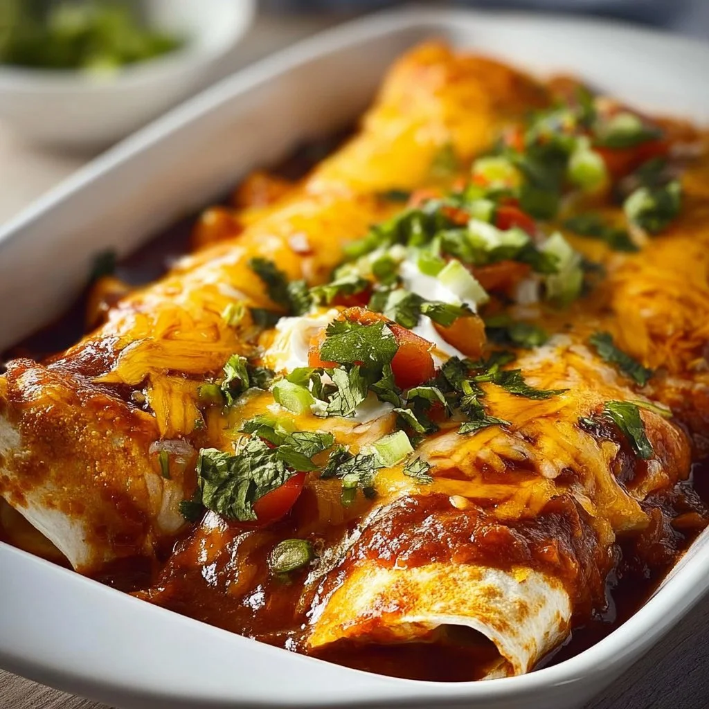 Leckere vegetarische Enchiladas mit frischem Gemüse und würziger Soße