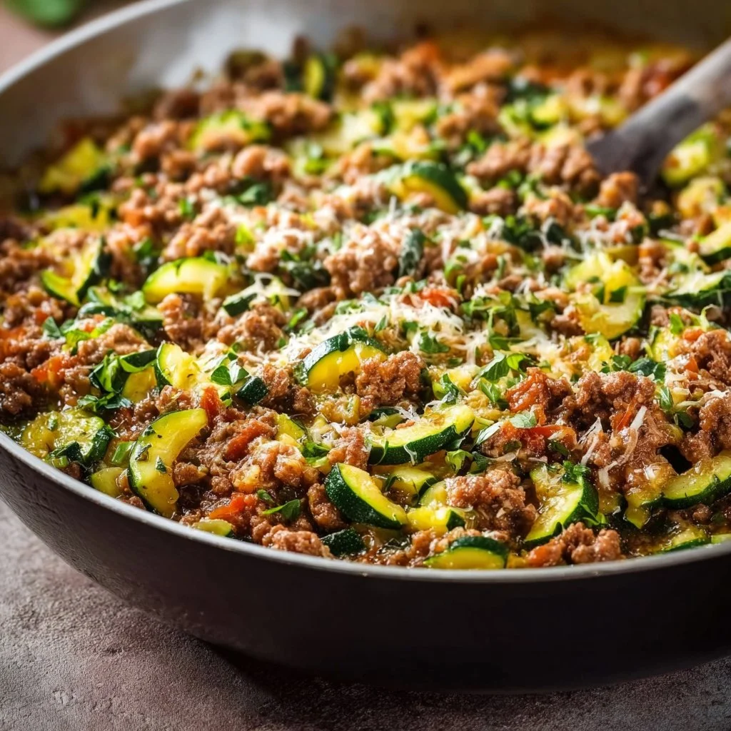 Zucchini-Hack-Pfanne