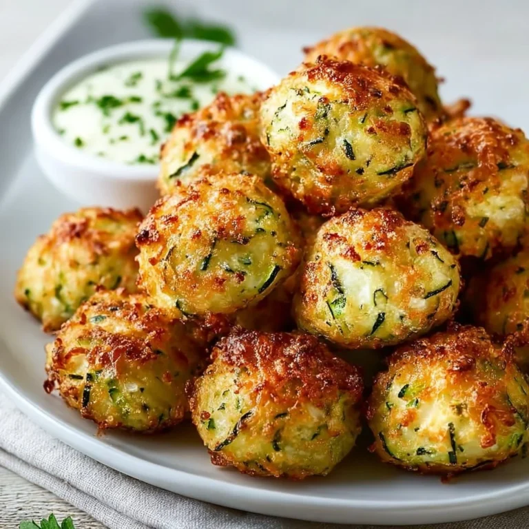 Zucchini-Knoblauch-Happen auf einem Teller serviert