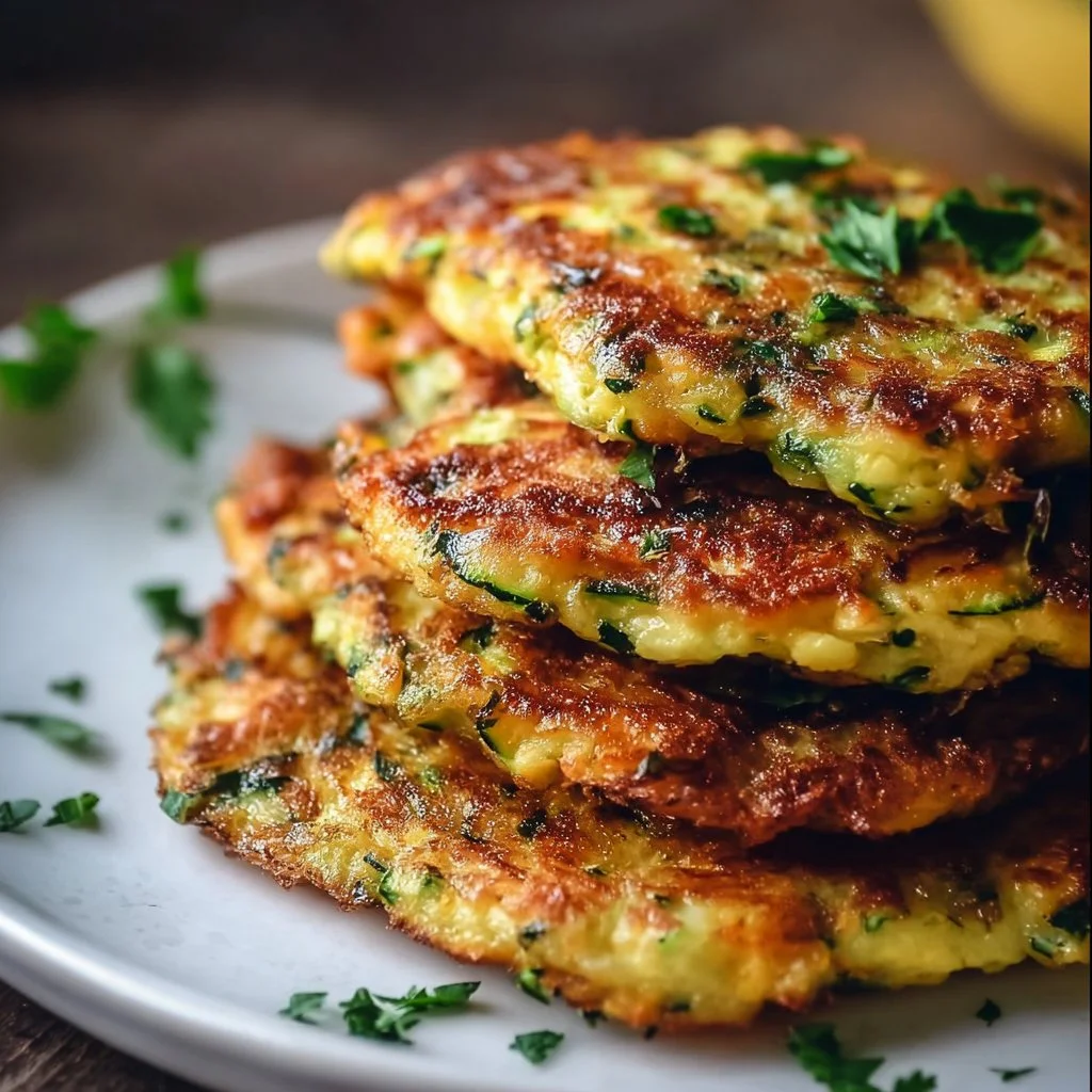 Zucchini-Puffer - Hoher Eiweißgehalt, Niedriger Kohlenhydratanteil & Heißluftfritteuse