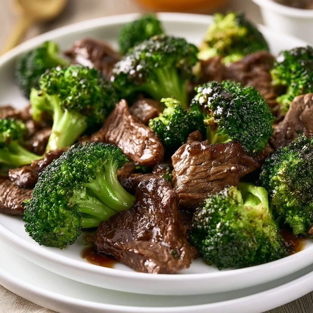 Air Fryer Rindfleisch und Brokkoli
