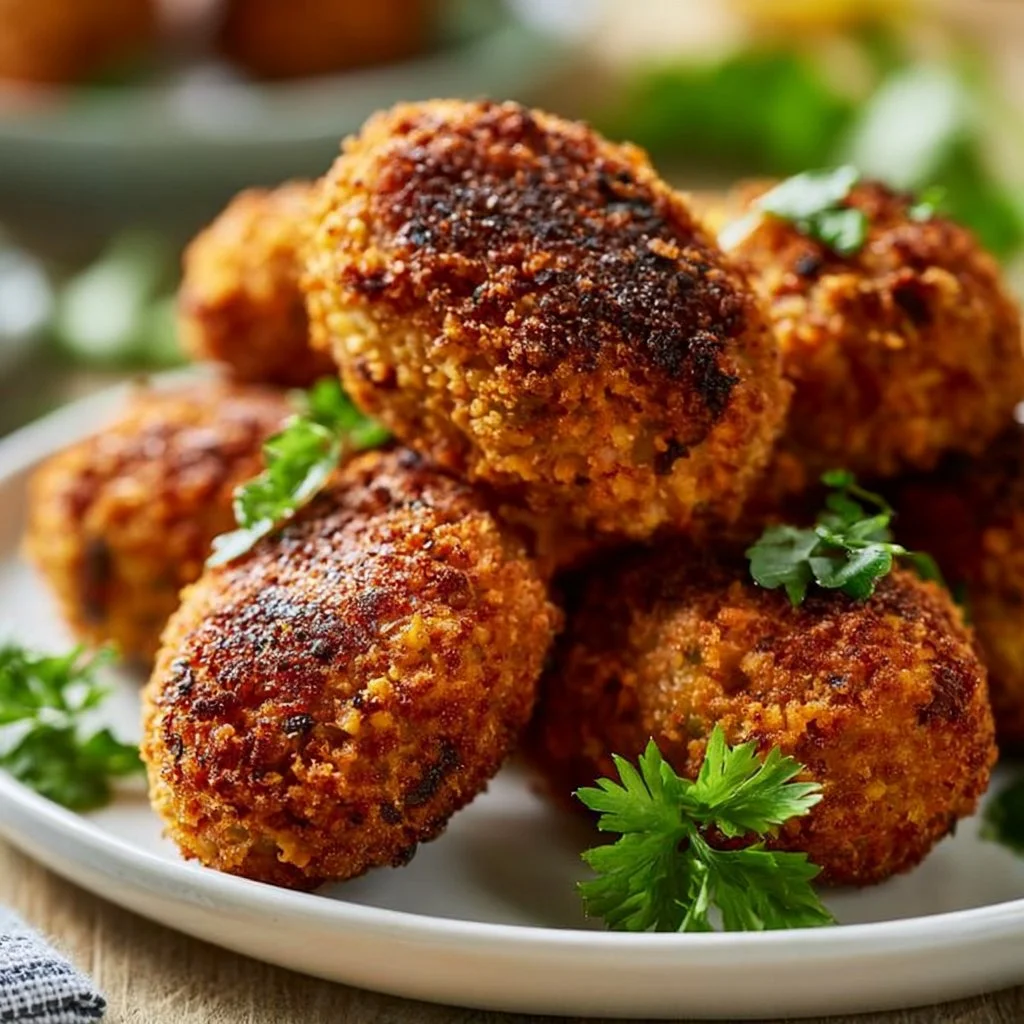 Crispy Linsenkroketten aus der Heißluftfritteuse